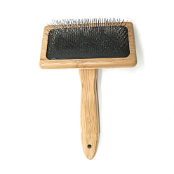 Navajo White Wooden Handle with Metal Pin Macrame Fringe Comb, Tassel Brush for Knitting Tools, Navajo White, 15.2x10.2x4cm