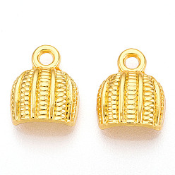 Настоящее золото 18K Талисман из сплава, совок для мусора, без кадмия и без свинца, реальный 18 k позолоченный, 12x9.5x4 мм, отверстие : 1.6 мм