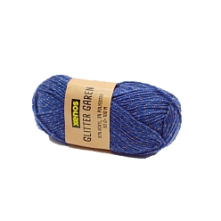 Королевский синий Акриловое волокно металлизированная пряжа, для ткачества, вязание крючком, королевский синий, 1 мм, около 131.23 ярдов (120 м) / моток