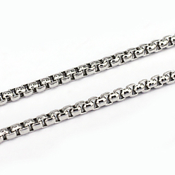 Нержавеющая Сталь Цвет Устойчивы к потускнению 304 цепи из нержавеющей стали, несварные, цвет нержавеющей стали, 1.2x2.5 мм