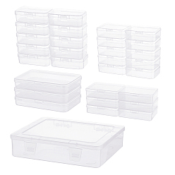 Clair Conteneurs de perle plastique, clair, 30 pcs /sachet 