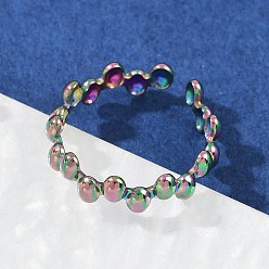 Rainbow Color 304 из нержавеющей стали манжеты кольца, Радуга цветов, 5 мм