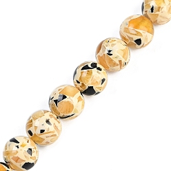 Мокасин Синтетические нити янтарных бус, круглые, мокасин, 12 мм, отверстие : 1.2 мм, около 33 шт / нитка, 15.63'' (39.7 см)