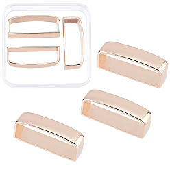 Light Gold 1 Set Alloy Belt Buckle Loop, Leather Belt Hardware, Rectangle, Light Gold, 43x11.5x17mm, 3pcs/set