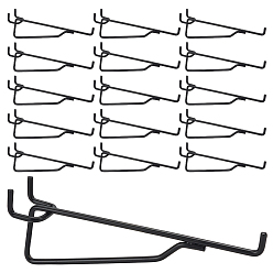 Черный 16шт. железные крючки для перфорированной доски, чёрные, 165x28x56 мм