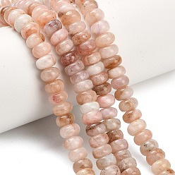 Морганит Натуральный розовый морганит бисер нитей, рондель, 8~8.5x4.5~5 мм, отверстие : 0.8 мм, около 86 шт / нитка, 15.87'' (40.3 см)