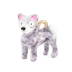 чертополох 3Подвески из эмалевого сплава, собака прелести, золотые, чертополох, 13.5x12x6 мм, отверстие : 1.4~1.5 мм