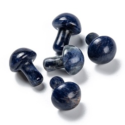 Содалитовое Натуральный содалит гриб гуа ша камень, инструмент для массажа со скребком гуа ша, для спа расслабляющий медитационный массаж, 20~21x15~15.5 мм