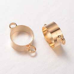 Золотой Стойки обшивки латунь ссылки, Открытые задние панели, для diy уф смолы, эпоксидная смола, Прессованные цветочные украшения, круг, золотые, 14.5x9x4 мм, отверстие : 2 мм, лоток : 8 мм