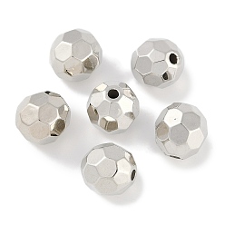 Пластиковый CCB пластиковые шарики, круглые, граненые, 13.5x13 мм, отверстие : 2 мм