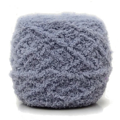 Стально-синий Полиэфирная мягкая коралловая бархатная пряжа, мягкая пряжа из шенилла для вязания спицами и крючком, теплая пряжа для сумки, шапки, шарфов, одежды, перчаток, тапочек, кукол, стальной синий, 4 мм