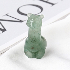 Зеленый Авантюрин Натуральные зеленые авантюрные дисплеи, фигурка из энергетического камня Рейки, альпака/лама, 20x20x40 мм