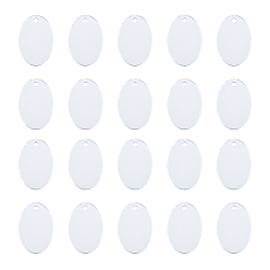 Black Pet Aluminium Pendants, Stamping Blank Tag, Oval, Black, 38x25x1mm, Hole: 3.5mm