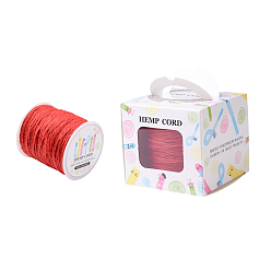 Красный Цветной джутовый шнур, джутовая струна, джутовый шпагат, для изготовления ювелирных изделий, красные, 2 мм, 109.36 ярдов / рулон (100 м / рулон)