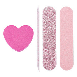 Pearl Pink 3Pcs Wood Nail Art Tools, Pearl Pink, 9x1.9x0.45cm