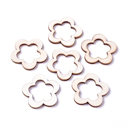 (404) Непрозрачное AB Кислое яблоко Кольца из тополя, цветок, цветочный белый, 29x30x2.5 мм, Внутренний диаметр: 17.5x19.5 мм