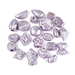 Лиловый Перламутровые непрозрачные акриловые бусины, разнообразные, сирень, 9~18x8.5~29x3~14 мм, отверстие : 1.6~4 мм, Около 467 шт / 500 г