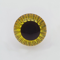 Желтый Ремесла пластмассовые глаза куклы, Чучела игрушечных глаз, безопасные глаза, полукруглый, желтые, 11 мм