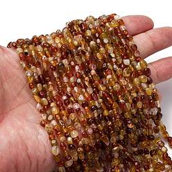 Red Agate Натуральный красный агат бисер нитей, самородки, класс А, 5~9x4~6x3~4.5 мм, отверстие : 0.7 мм, около 75~89 шт / нитка, 15.35'' (39 см) ~ 15.94'' (40.5 см)