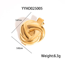 Золотой Заколки для волос из кожи аллигатора из нержавеющей стали для женщин, золотые, 36.7x30.2 мм