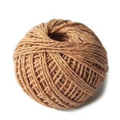 Camel Two Tone Cotton String Threads, Macrame Cord, Decorative String Threads, for DIY Crafts, Gift Wrapping and Jewelry Making, Camel, 2mm