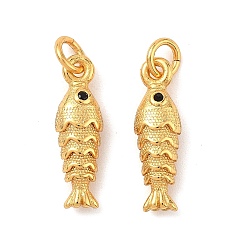 Настоящее золото 24K Латунные микро проложить кубического циркония прелести, рыба, с целью перехода в кольце, долговечный, без свинца и без кадмия, реальный 24 k позолоченный, 14.5x4.5x3.5 мм, отверстие : 2 мм