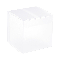 White PVC Plastic Box, Frosted, Square, White, Box: 5x5x5cm, Unfold: 15.8x10x1cm