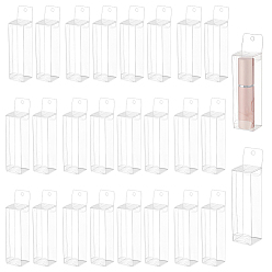 Прозрачный Прямоугольная прозрачная пластиковая коробка из пвх подарочная упаковка, водонепроницаемая складная коробка, прозрачные, готовое изделие: 2.5x2.5x8.7 см