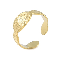 Oval 304 открытые манжеты из нержавеющей стали для женщин, реальный 18 k позолоченный, овальные, 8.2 мм, внутренний диаметр: регулируемый