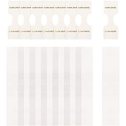 White Paper Display Card, Used For Necklace, with OPP Cellophane Bags, White, 10.2x3.8x0.05cm, 200pcs/set