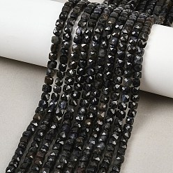 Айолит Природные иолит нитей бисера, граненые, кубические, 4.5~5x4.5~5x4~4.5 мм, отверстие : 0.8~1 мм, около 94 шт / нитка, 15.08~15.20'' (38.3~38.6 см)