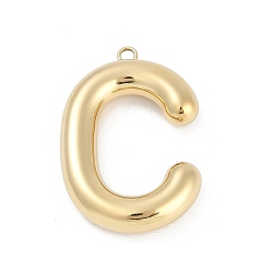 Letter C 304 подвески из нержавеющей стали, ионное покрытие (ip), буквенное очарование, буква С, 38x26x7 мм, отверстие : 2.3 мм