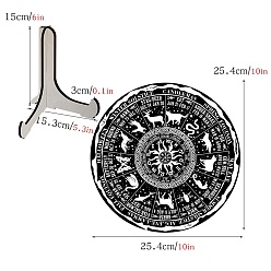 Other Animal Календарь на деревянном колесе, деревянная витрина, черный держатель подставка, стеллаж для хранения маятников в деревенском стиле, ведьма, 254 мм