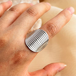 Нержавеющая Сталь Цвет Овальные 304 манжеты из нержавеющей стали для женщин, цвет нержавеющей стали, 25 мм, внутренний диаметр: 19 мм