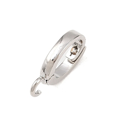 Платина Поручни из латунной трубки, долговечный, без свинца и без кадмия, стойки покрытие, платина, 17.5x9.5x2.5 мм, отверстие : 2.5 мм