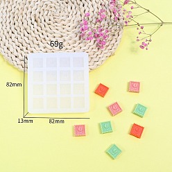 Rectangle DIY Silicone Molds, Resin Casting Molds, For UV Resin, Epoxy Resin Jewelry Making, White, Rectangle, 82x82x13mm