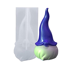 Белый Силиконовые формы для рождественской статуи гнома «сделай сам», Портретная скульптура, формы для литья из смолы, для уф-смолы, изготовление изделий из эпоксидной смолы, белые, 133x66x70 мм