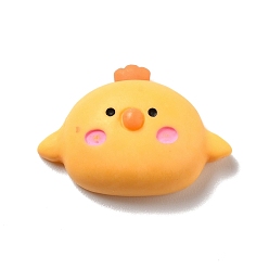 Золотистый Непрозрачная смола декодирует кабошоны, матовые, цыпленок, золотые, 17x24.5x9 мм