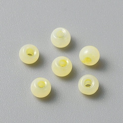 Желтый Бусины лэмпворк , рондель, желтые, 4x2.5 мм, отверстие : 1 мм, 150 шт / пакет