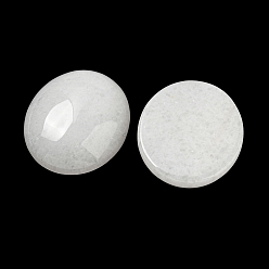 White Jade Natural White Jade Cabochons, Oval, 30x21.5~22x5~8.5mm