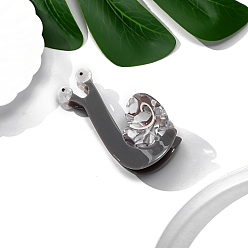 Серый Заколки для волос с когтями из ацетата целлюлозы (смола), улитка, аксессуары для волос для женщин и девочек, серые, 80~100 мм