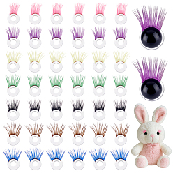 (52) Непрозрачная лаванда 42 шт. 7 цветные смоляные безопасные глаза, для изготовления кукол и марионеток своими руками, разноцветные, 22x11.5x8 мм, отверстие : 5.5 мм, 6 шт / цвет