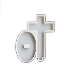 Cross Силиконовые формы, формы для украшения, формы для литья гипсовой смолы, белые, крестик, 180x140x22 мм