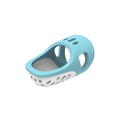 Sky Blue Silicone Rings, Thimble Rings, Knitting Sewing Tool, Sky Blue, 30.6x23x18.5mm