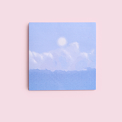 Васильковый Милый блокнот с рисунком неба липкие заметки, наклейки с наклейками, для офисного школьного чтения, квадратный, васильковый, 80x80x7 мм, 80 листов / шт