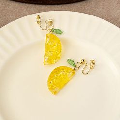 Золотистый Клипсы из смолы и пластика, оранжевые, золотой свет, золотые, 45 мм