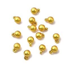 Матовый Золотой Цвет Талисман из сплава, круглые, матовый золотой цвет, 7x5 мм, отверстие : 1 мм