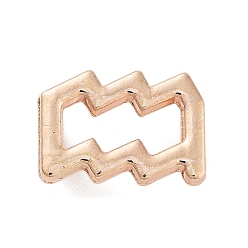 Водолей Стойки подвески обшивки сплава, без кадмия и без свинца, гальванический никель, 12 созвездие, золотой свет, Водолей, 9x13x5.5 мм, отверстие : 1.8 мм