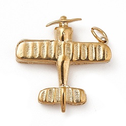 Real 14K Gold Plated Ion Plating(IP) 304 Stainless Steel Pendants, with Jump Ring, Plane, Real 14K Gold Plated, 18x19x3mm, Hole: 3mm
