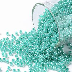 (920) Ceylon Light Sea Green Круглые бусины toho, японский бисер, (920) цейлонский светло-морской зеленый, 11/0, 2.2 мм, отверстие : 0.8 мм, Около 1110 шт / 10 г